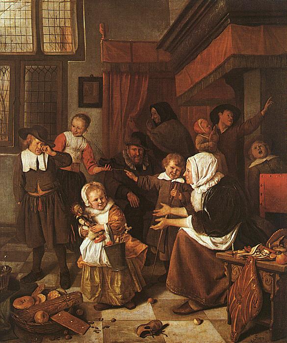 Jan Steen The Feast of St.Nicholas oil painting image